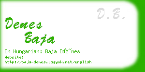 denes baja business card